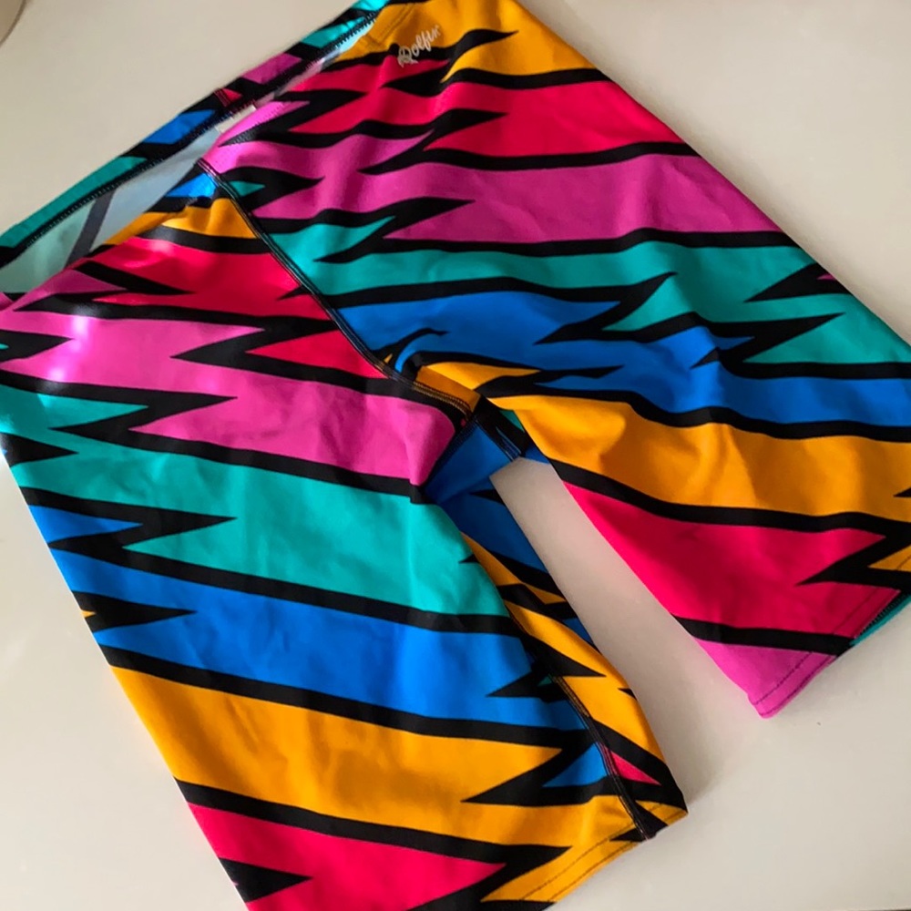 Dolfin Multicolor Electric Shorts Biker Lightning… - image 1